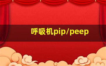 呼吸机pip/peep