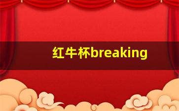 红牛杯breaking